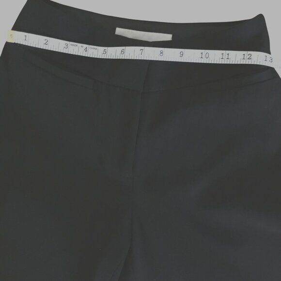 LEIFSDOTTIR ANTHROPOLOGIE Women High Waist Black Wide Leg Pearl Button Pants 6 - Picture 10 of 14